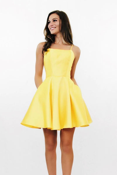 Cute short shop yellow dresses