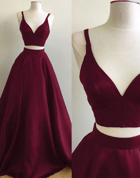 Maroon 2 hotsell piece prom dress