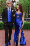 Green Satin Mermaid Sweetheart Long Prom Dresses With Lace Appliques, PL693 | satin prom dress | evening gown | cheap prom dresses online | promnova.com