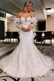 Ivory Tulle Mermaid Sweetheart Wedding Dresses With Detachable Sleeves, PW427 image 1