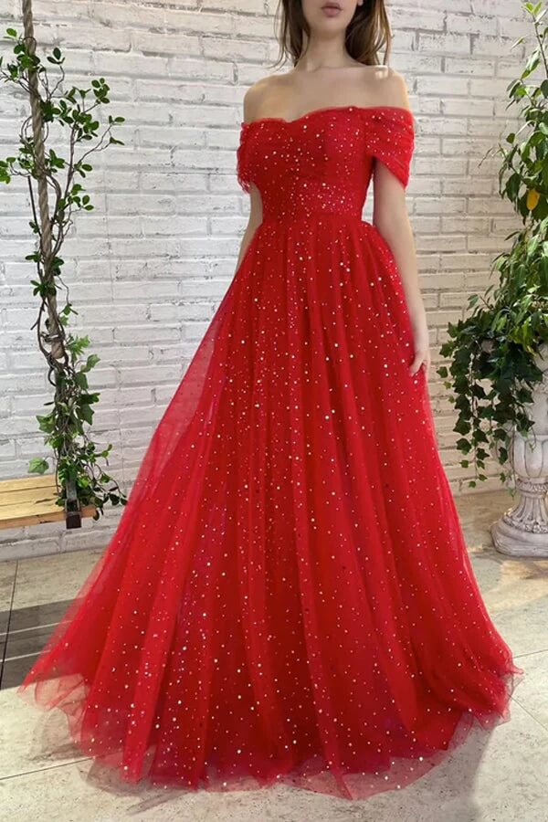 Buy Red Color Frocks & Dresses Party Wear Sequins Gold and Red Tulle Party  Dress Clothing for Girl Jollee