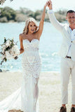 Tulle Mermaid Sweetheart Neck Strapless Wedding Dresses With Appliques, PW447 image 2