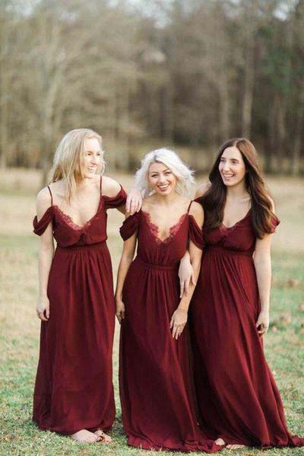 Burgundy chiffon clearance dress