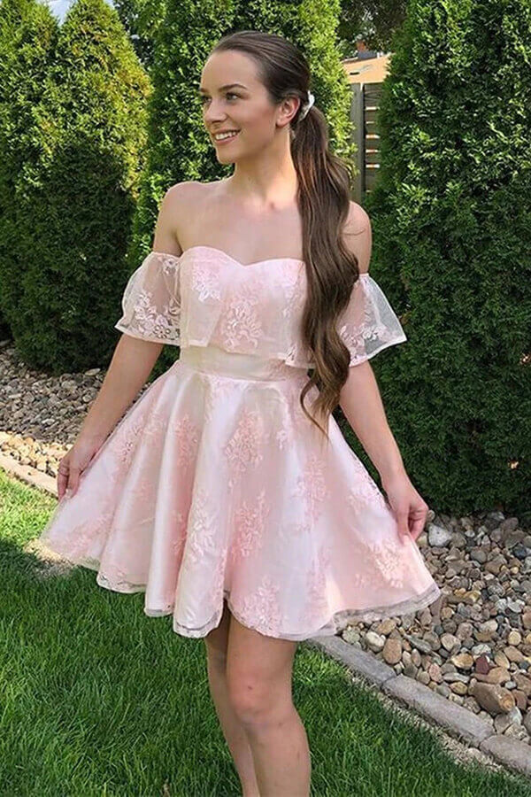 Womens Girls Sweet Floral Bowknot A-Line Dress Lolita Puff Sleeve Short  Dress | eBay