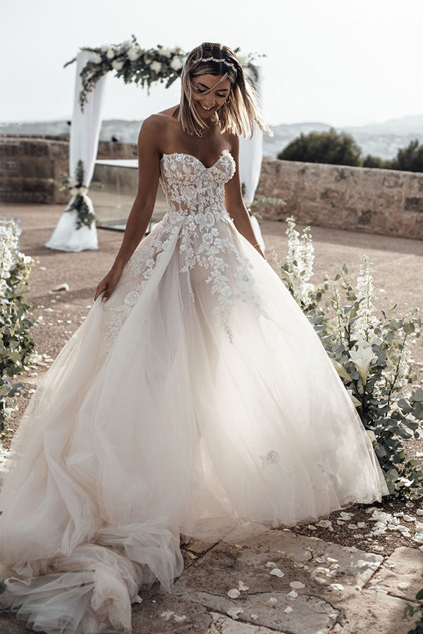 Sophia Tolli Y22188 Emerson Strapless Sweetheart Neck Wedding Dress