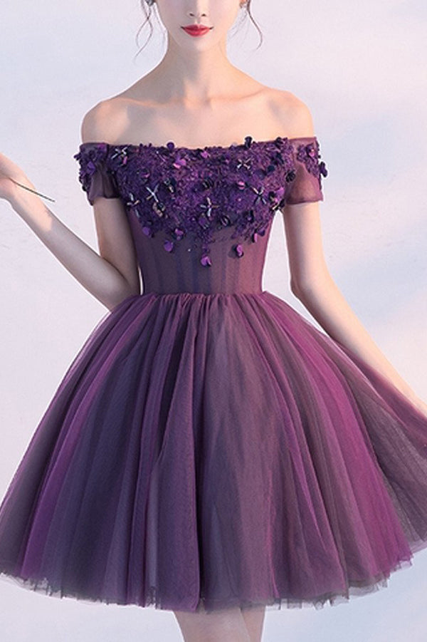 Buy Dark Purple Embroidered Off Shoulder Gown Party Wear Online at Best  Price | Cbazaar